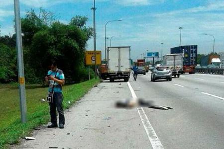 Three killed in crash while changing tyre on highway