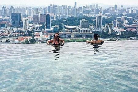 Backpackers sneak into Marina Bay Sands' infinity pool 