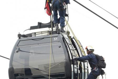 SCDF personnel save 'casualties' from more than 100m up in cable car rescue exercise