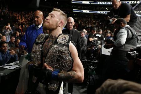 Two belts in his Conor