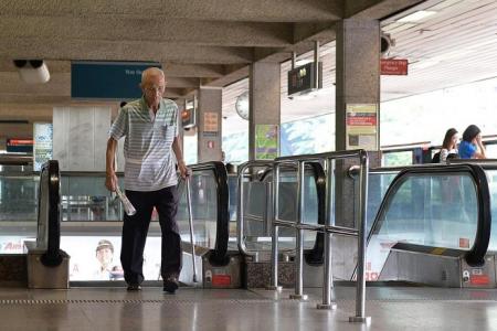 Are MRT escalators too fast for the elderly?