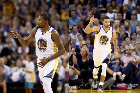 Curry and Durant combine to power Warriors to win