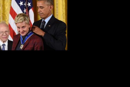 Corden to be &#039;perfect&#039; host of Grammys Obama awards teary Ellen Medal of Freedom Adele&#039;s son gives sweet post-tour gift