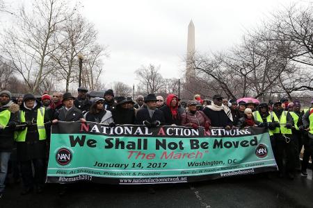 US protesters rally, vow to defend civil rights