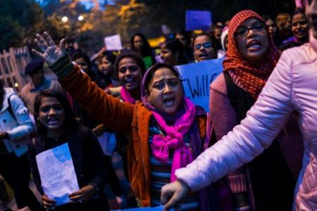 Women across India take to the streets to &#039;take back the night&#039; after mass molestation