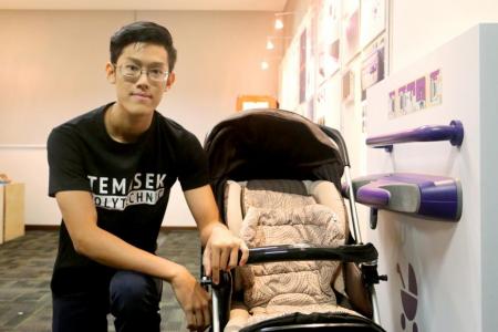 TP student designs prototype to secure open strollers on public buses