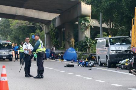 Driver arrested after BKE collision leaves two motorcyclists dead and six hospitalised