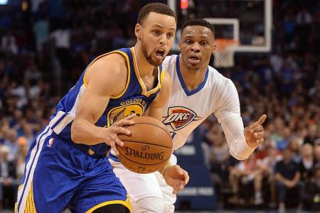 Westbrook and Curry tussle as Warriors win