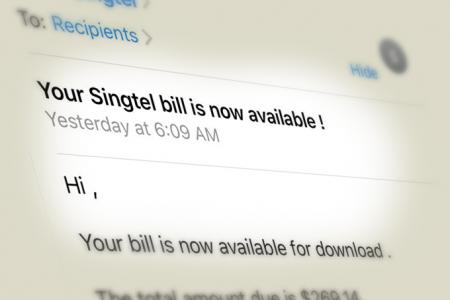 Singtel subscribers hit by phishing e-mail