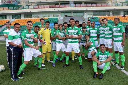 Geylang International squad announcement and sponsorship renewal with Epson at the Jalan Besar Stadium