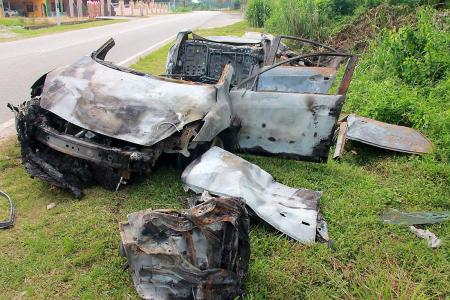 Singaporean driver dies in fiery crash