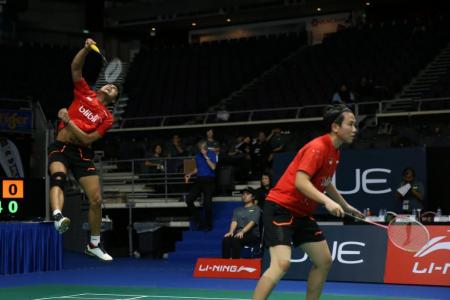 OUE Open: Shock loss for Olympic champions