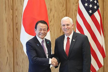 US VP Mike Pence reassures Japan of US resolve against North Korea