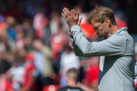 Liverpool Manager Juergen Klopp reacts after the match against Southampton