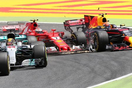 Hamilton wins incident-filled Spanish GP