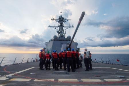 US warship sails near reef claimed by China