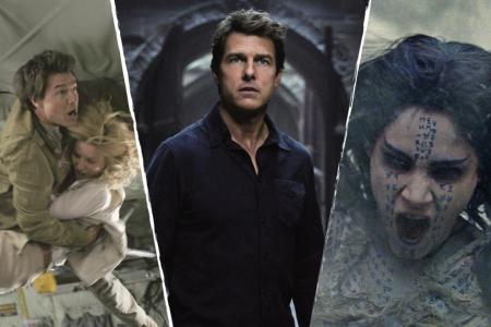 Tom Cruise, Annabelle Wallis and Sofia Boutella in The Mummy