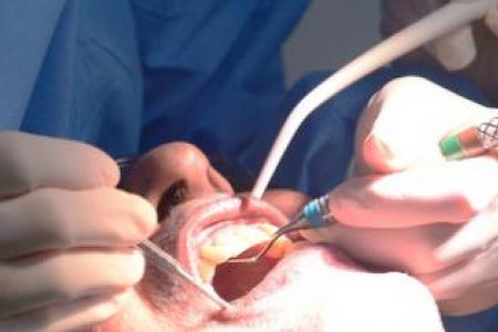 Partially sterilised equipment used on patients at National Dental Centre