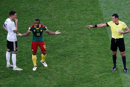 Cameroon coach Broos livid with ref