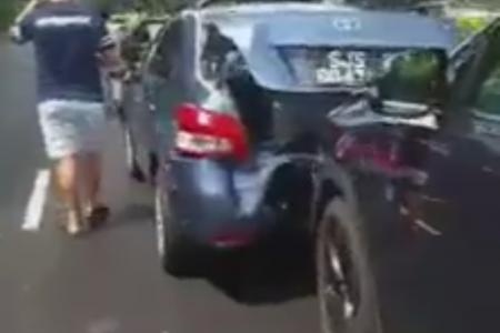Multi-car collision on ECP lands 60-year-old in hospital