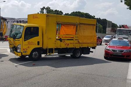 Lorry driver arrested for alleged drink driving after TPE accident