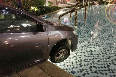 Man missing after driving car into pool