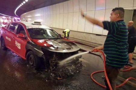 Heroic friends who put out KPE taxi blaze: We thought only of our fellow motorists
