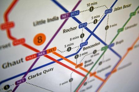 New MRT map to show walking time between some stations