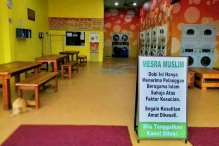 Johor Sultan slams 'Muslim-only' launderette