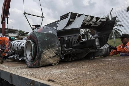 Tyre explosion mars Malaysia Grand Prix practice