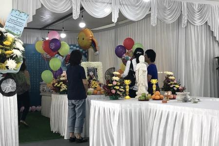 Toys, balloons mark her farewell