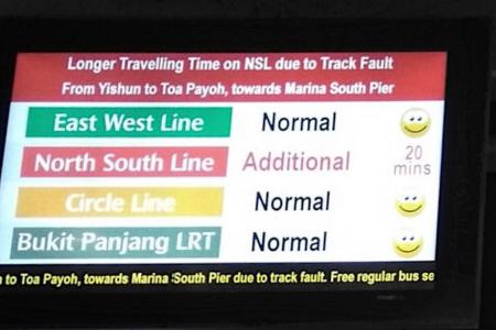North-South Line slowdown due to melted rubber on tracks 