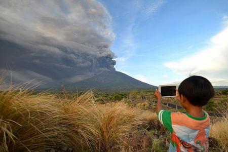 Mount Agung erupts, flights banned over the area