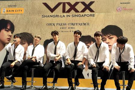 Fans go gaga over K-pop boy band VIXX at Gain City Megastore