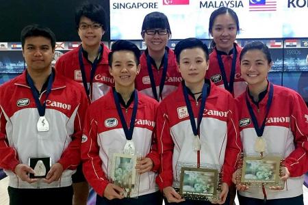 Singapore&#039;s women bowlers win silver at world meet