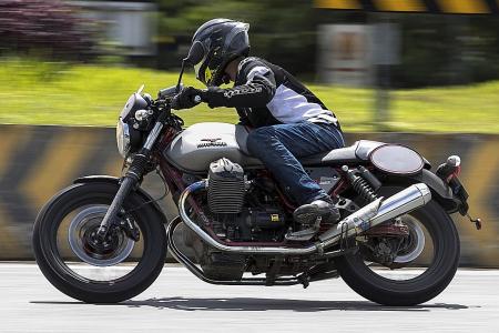 Get style and substance with the Moto Guzzi Racer and Stone