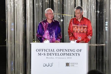 PM Lee, Najib officially open Marina One development