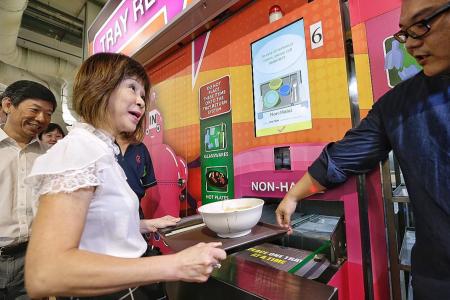 More hawker centres may have tray deposit system to boost productivity