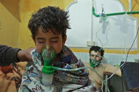 Syrian child killed in suspected chlorine gas attack