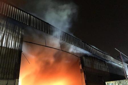 Blaze in warehouse put out in eight hours