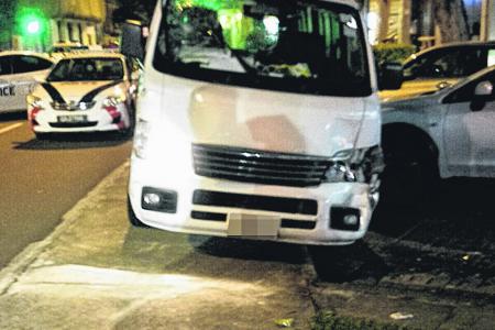 Van driver arrested for drink driving after knocking man down