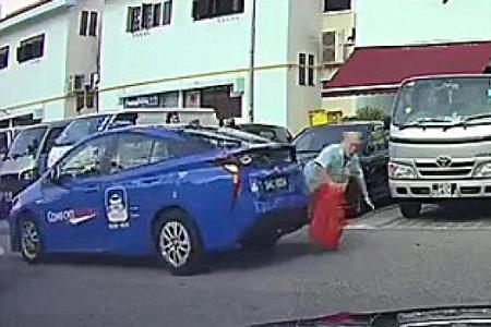 Cabby sacked after reversing into 75-year-old man 