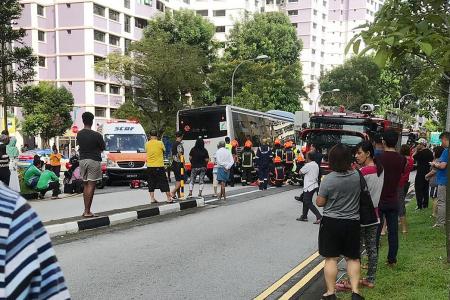 Boy dies after being trapped under bus tyre