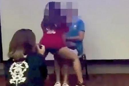 Student caught giving  lap dance at Ngee Ann Poly camp