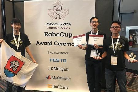 Nanyang JC students take first place in global RoboCup competition