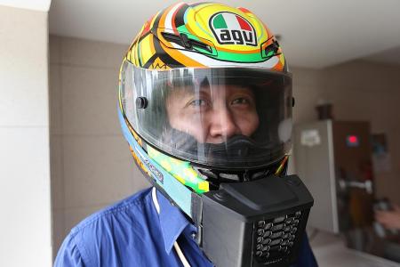 Chill out with mini-air cooling unit for helmet
