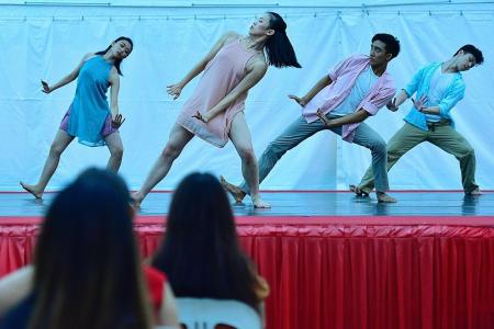 Fancy footwork from Nanyang Academy of Fine Arts students
