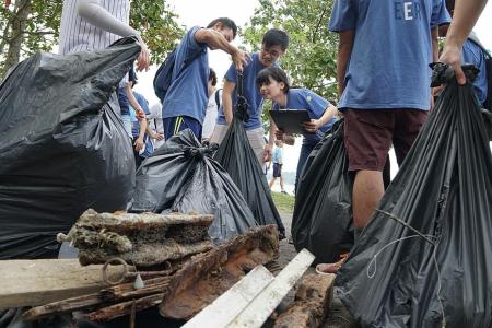 Over 1,600kg of trash collected on Pulau Ubin in annual cleanup