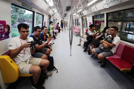 New MRT trains with tip-up seats now in service