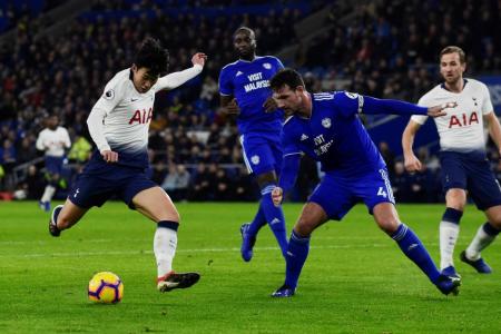 Spurs back to second after 3-0 win over Cardiff